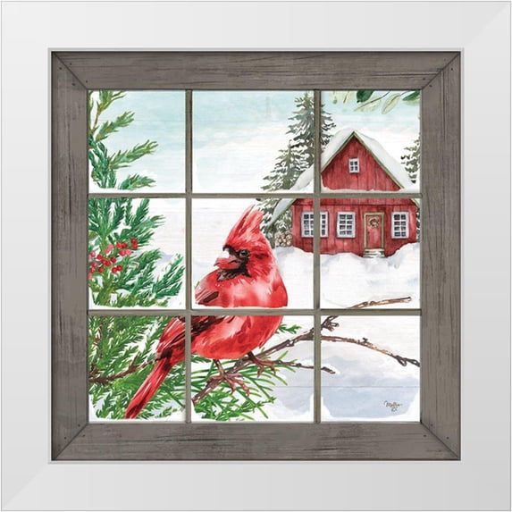 Mollie B. 12x12 White Modern Wood Framed Museum Art Print Titled - Winter View
