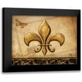 thumbnail image 1 of Mollie B. 14x12 Black Modern Framed Museum Art Print Titled - Fleur-de-lis XIII, 1 of 5