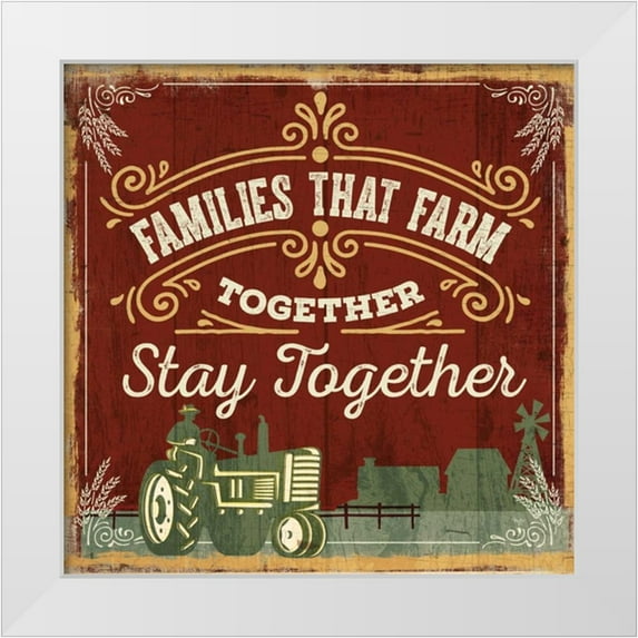 Mollie B. 15x15 White Modern Wood Framed Museum Art Print Titled - Families that Farm Together