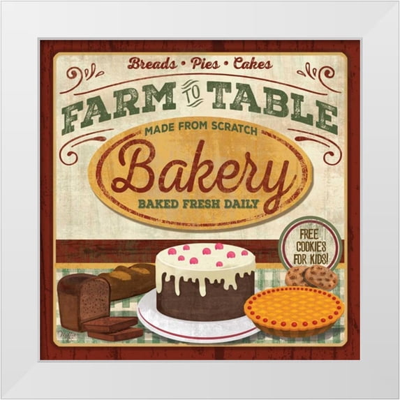 Mollie B. 15x15 White Modern Wood Framed Museum Art Print Titled - Farm to Table Bakery