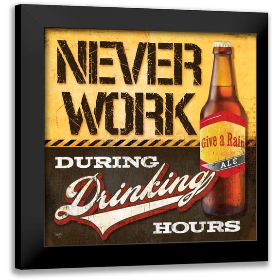 Mollie B. 20x20 Black Modern Framed Museum Art Print Titled - Drinking Hours
