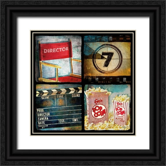 Mollie B. 20x20 Black Ornate Wood Framed with Double Matting Museum Art Print Titled - At the Movies II
