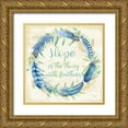 thumbnail image 1 of Mollie B. 20x20 Gold Ornate Wood Framed with Double Matting Museum Art Print Titled - Hope is the Thing with Feathers, 1 of 4