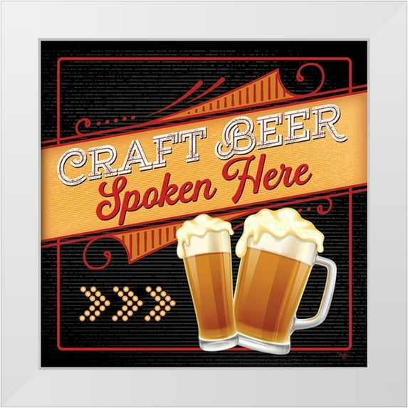 Mollie B. 20x20 White Modern Wood Framed Museum Art Print Titled - Craft Beer Spoken Here