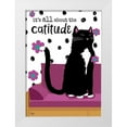 thumbnail image 1 of Mollie B. 24x32 White Modern Wood Framed Museum Art Print Titled - Its All About the Cattitude, 1 of 4
