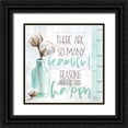 thumbnail image 1 of Mollie B. 26x26 Black Ornate Wood Framed with Double Matting Museum Art Print Titled - Be Happy, 1 of 4