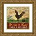 thumbnail image 1 of Mollie B. 26x26 Gold Ornate Wood Framed with Double Matting Museum Art Print Titled - Break of Day Rooster, 1 of 4