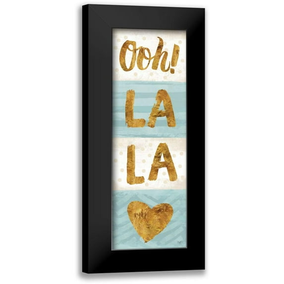 Mollie B. 9x18 Black Modern Framed Museum Art Print Titled - Ooh! La La