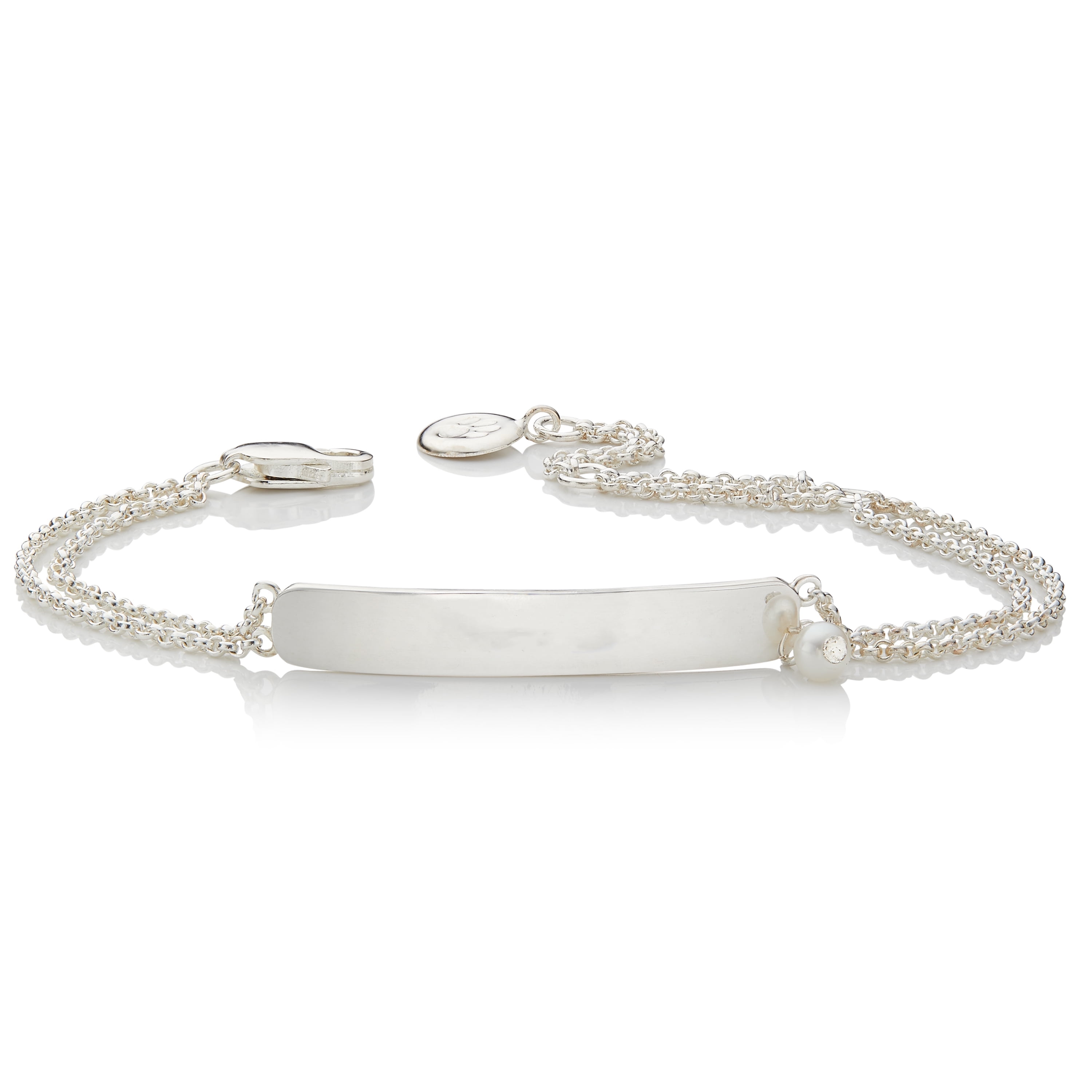 MOLLY BROWN LONDON Molly B London Child's Sterling Silver 1st Pearl Bracelet | Baby & Girls Jewelry | Baptism & Birthday Gift