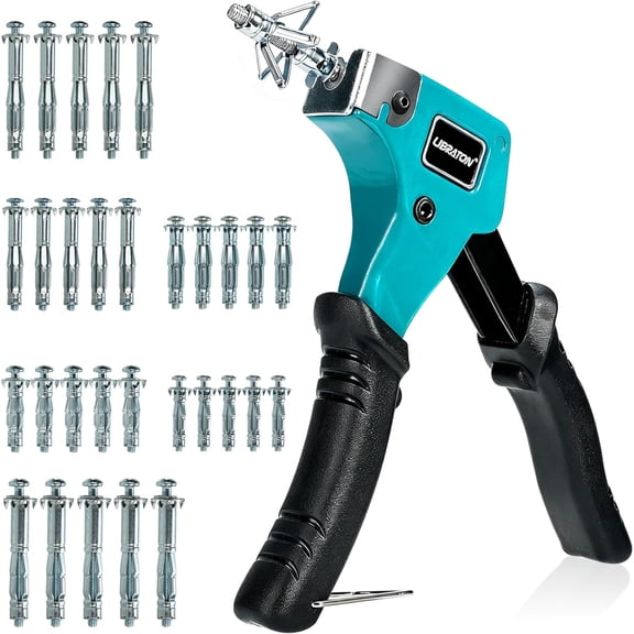 Molly Bolts For Drywall & Plaster Walls (0.12"-1.52"), 30PCS In 6 Sizes With Setting Tool, Heavy Duty Hollow Wall Metal Anchors Screws Kit, Holds Up To 65lbs, For TV, Shelf, Mirror