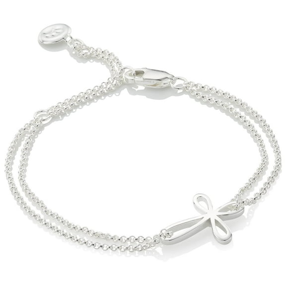 Molly Brown London Child's Sterling Silver Cross Bracelet with Gift Box
