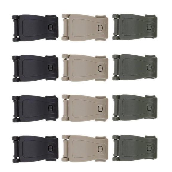 Molly Button Backpack Buckle Replacement Buckles and Tri- Glide Slides 12 Pcs Connector Plastic Steel Nylon Hebilla