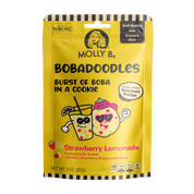 Molly Bz Strawberry Lemonade Bobadoodles - Mini Shortbread Cookies with Boba (12 pack)