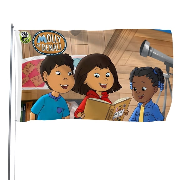 Molly of Denali-themed Printed Flag Perfect gift for fans, friends, and family members, and suitable for indoor and outdoor activities, party decorations.48"x71" (120cm180cm)