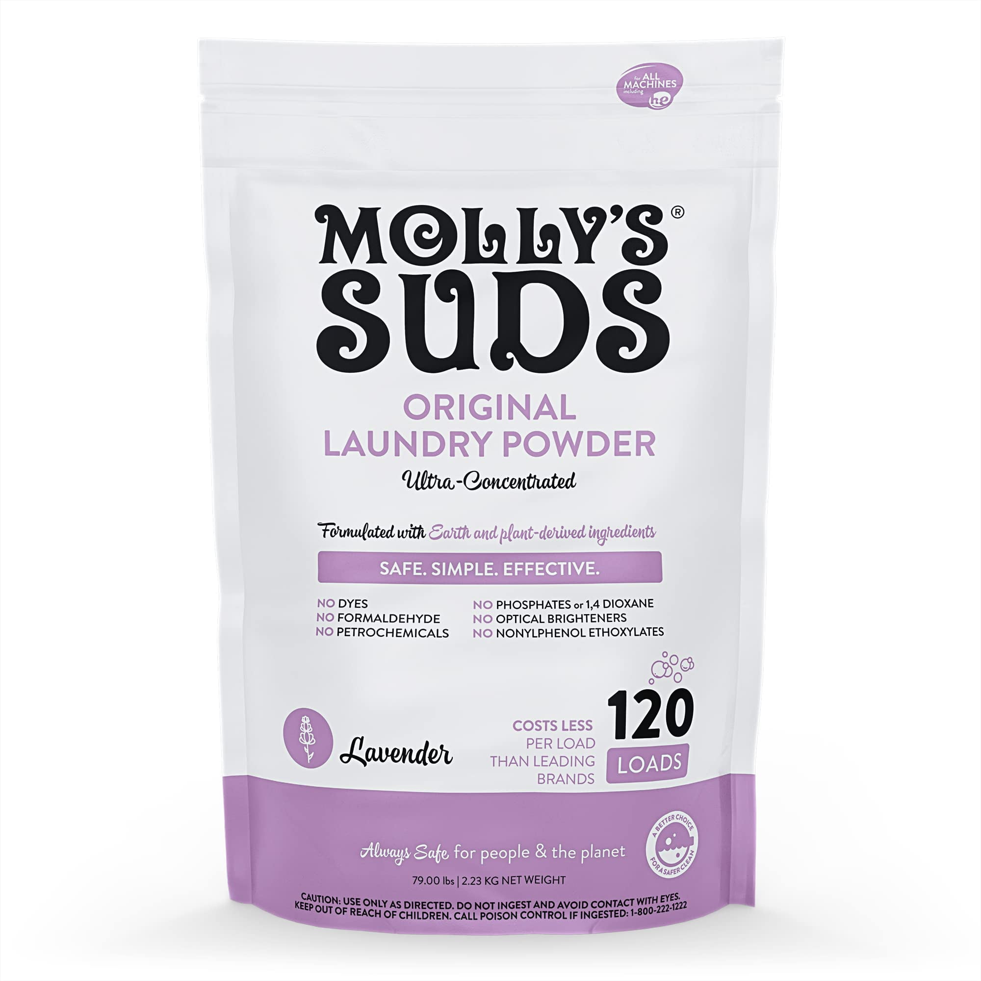 Molly,S Suds Original Laundry Detergent Powder Natural Laundry Detergent For Sensitive Skin