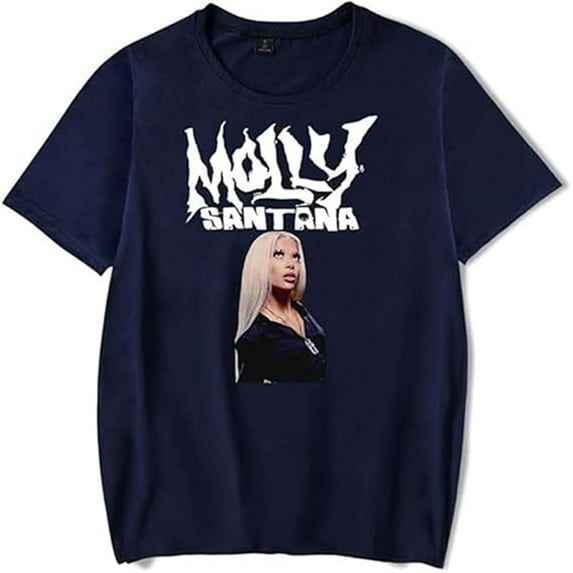Molly Santana 2025 Merch T-shirt Cool Print Trend Short-sleeved Men And Women Casual Tops
