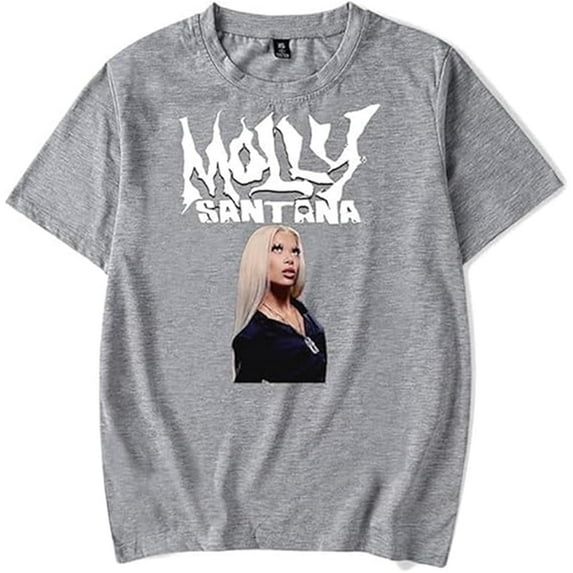 Molly Santana 2025 Merch T-shirt Cool Print Trend Short-sleeved Men And Women Casual Tops