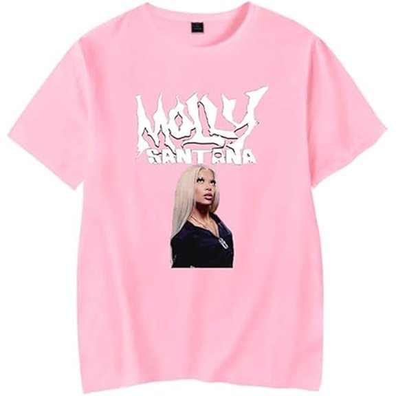 Molly Santana 2025 Merch T-shirt Cool Print Trend Short-sleeved Men And Women Casual Tops