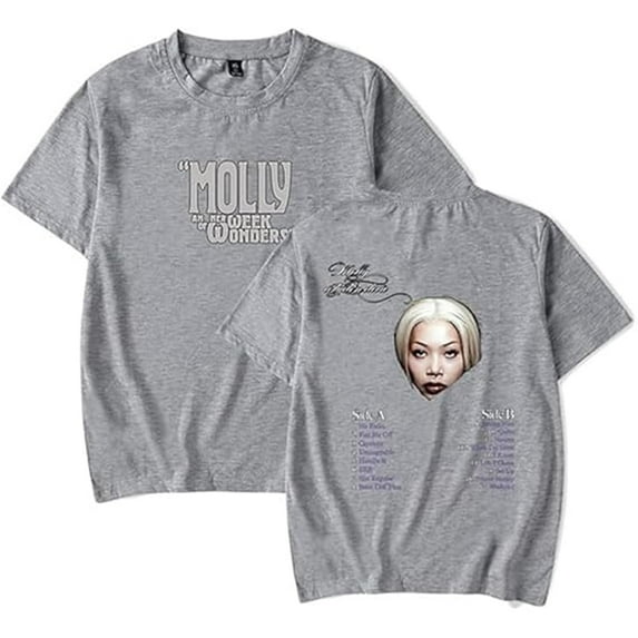 Molly Santana 2025 New Album T-shirt Classic Print Short-sleeved Men's And Women's Hip-hop Top