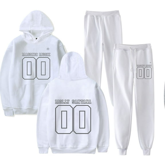 Molly Santana Masonic Musik Merch Hoodie and SWEATPANTS set pop print Unisex Casual Street Clothing