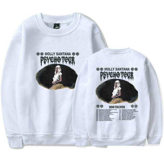 Molly Santana Merch Long Sleeve Crewneck Sweatshirt For Men/Women Unsiex Rapper Hip Hop Streetwear