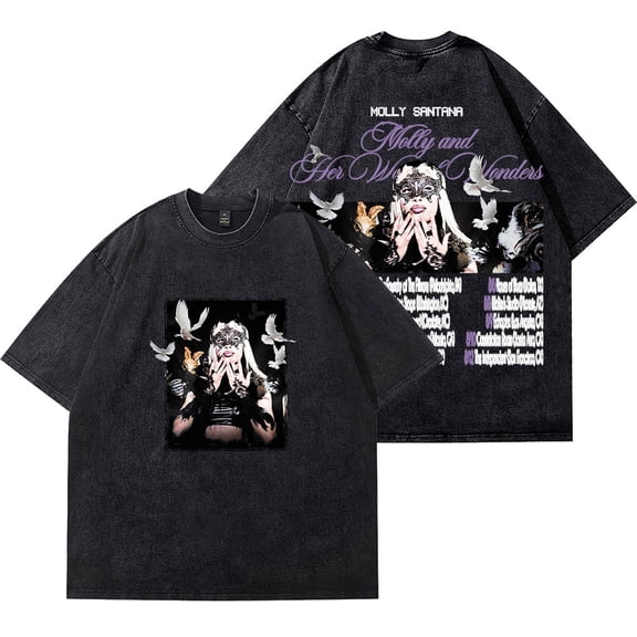 Molly Santana Molly And Her Week Of Wonders Tour Wash T-Shirts Unisex Cotton Short Sleeve Tee