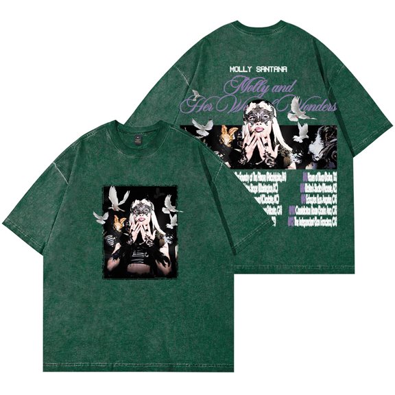 Molly Santana Molly And Her Week Of Wonders Tour Wash T-Shirts Unisex Cotton Short Sleeve Tee