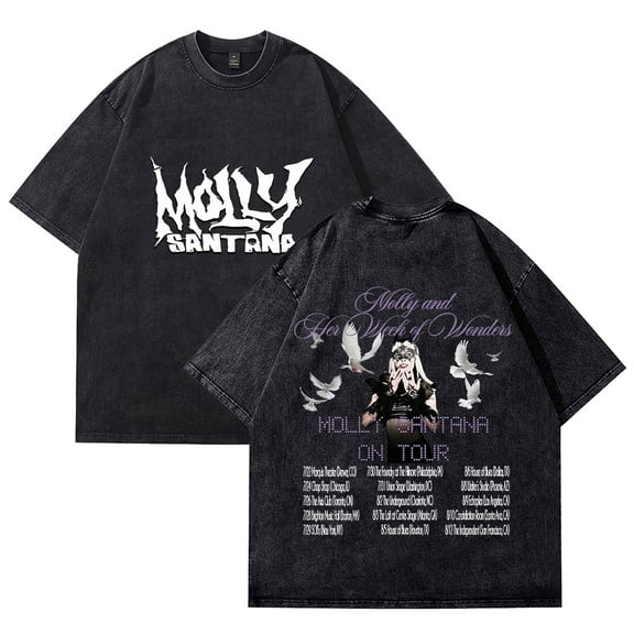 Molly Santana Molly and Her Week of Wonders Tour Tee Merch Men Women Vintage Wash Short Sleeve