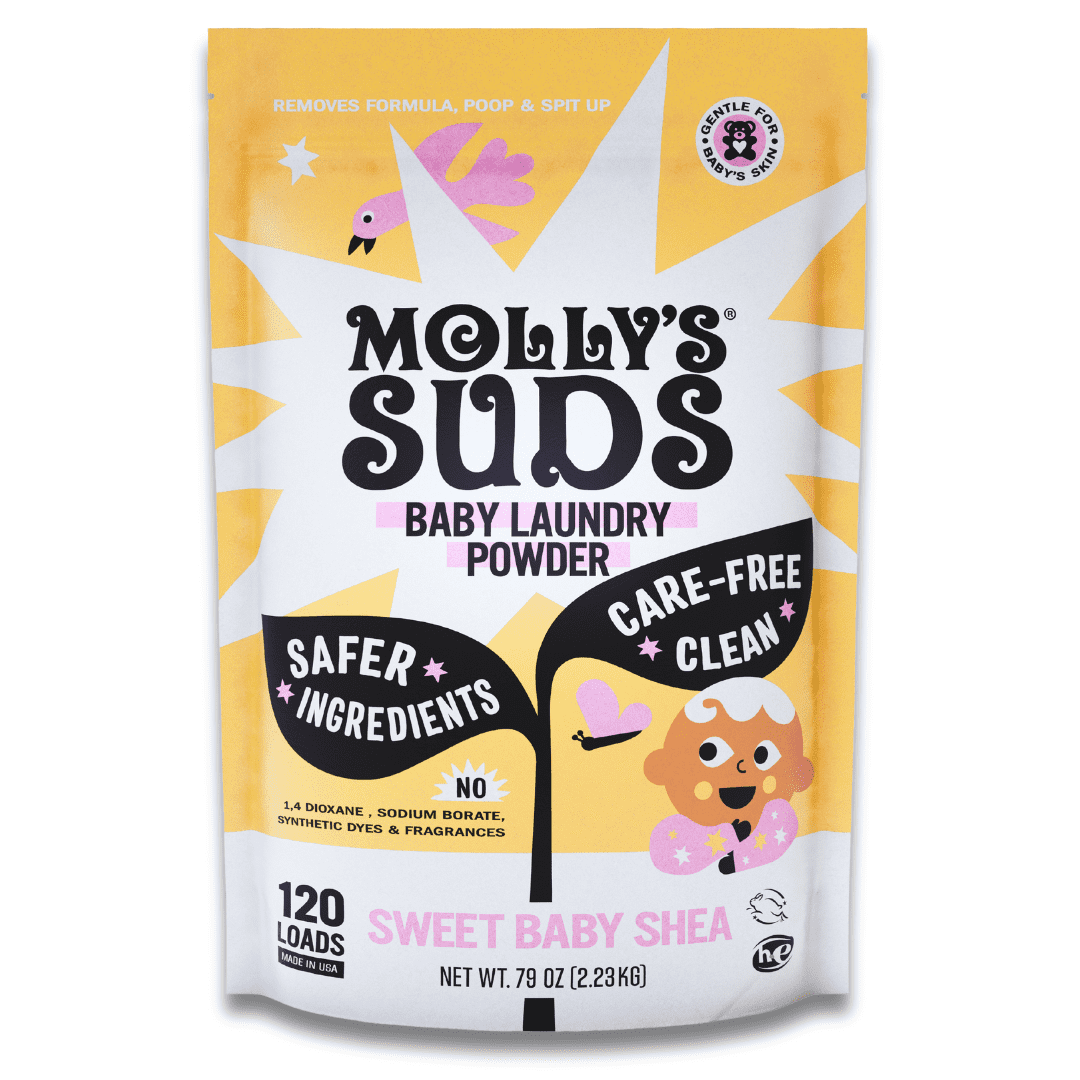 Molly's Suds Baby Laundry Detergent Powder Removes Formula, Poop