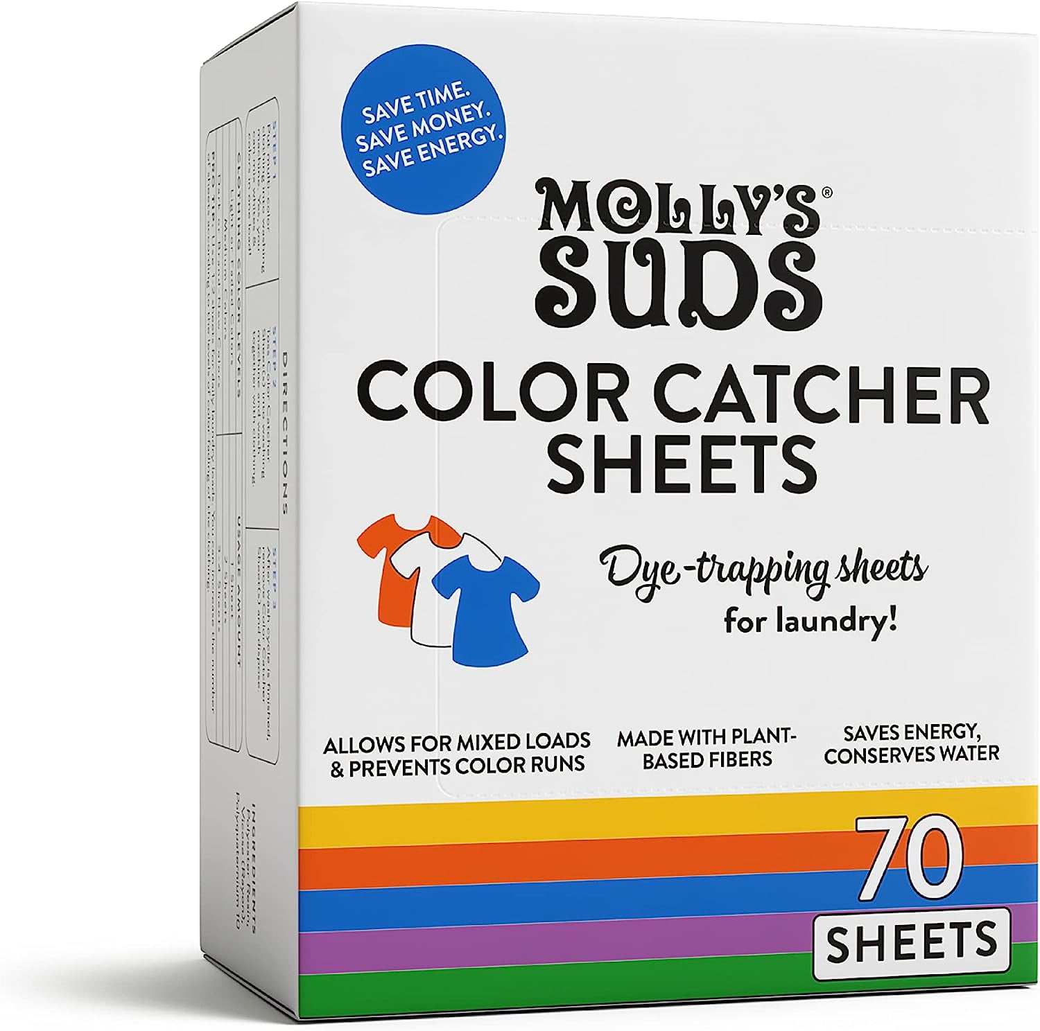 Molly’s Suds Color Catchers for Laundry Fragrance Free Color Grabber