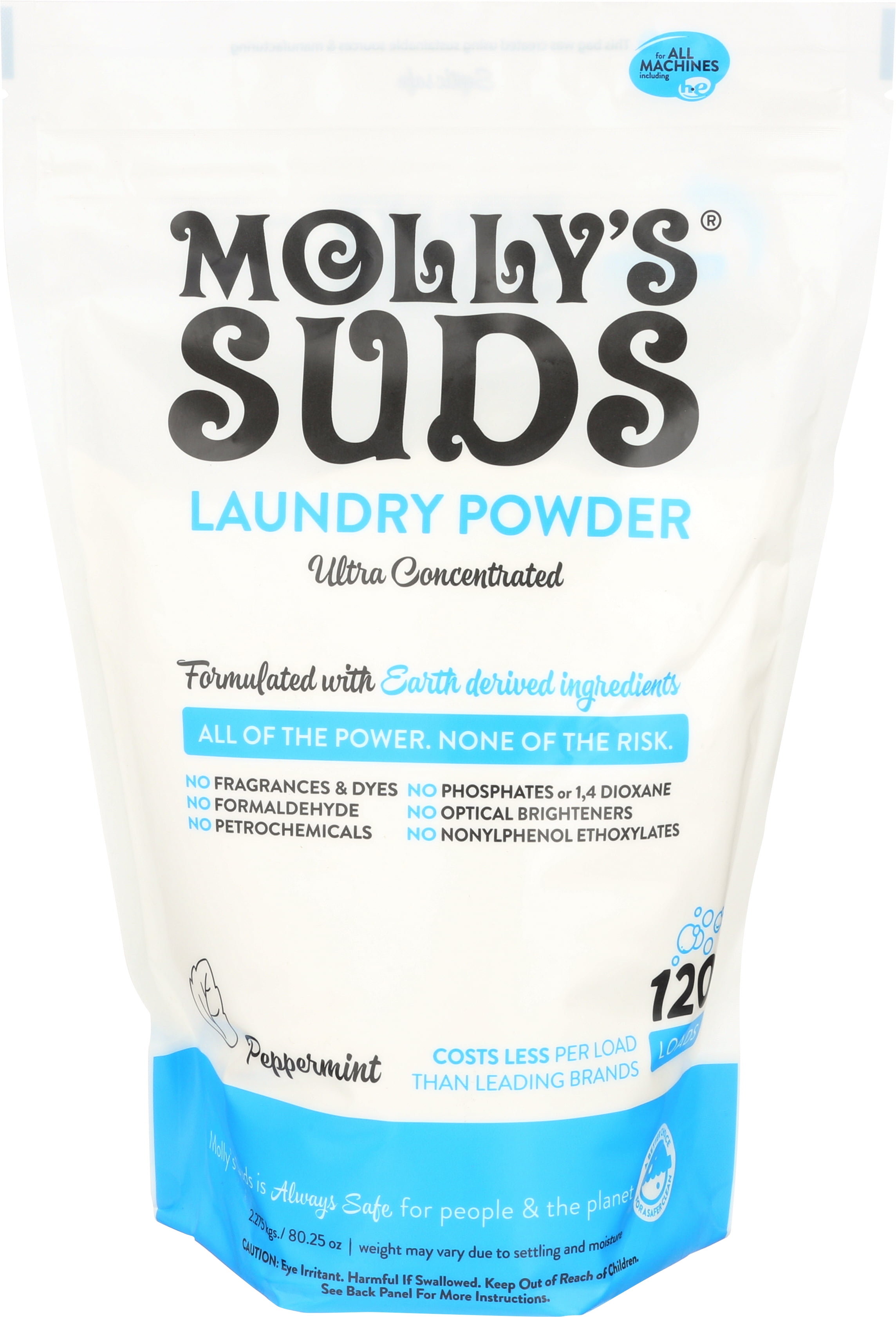 Molly's Suds Laundry Detergent 120 Loads, White