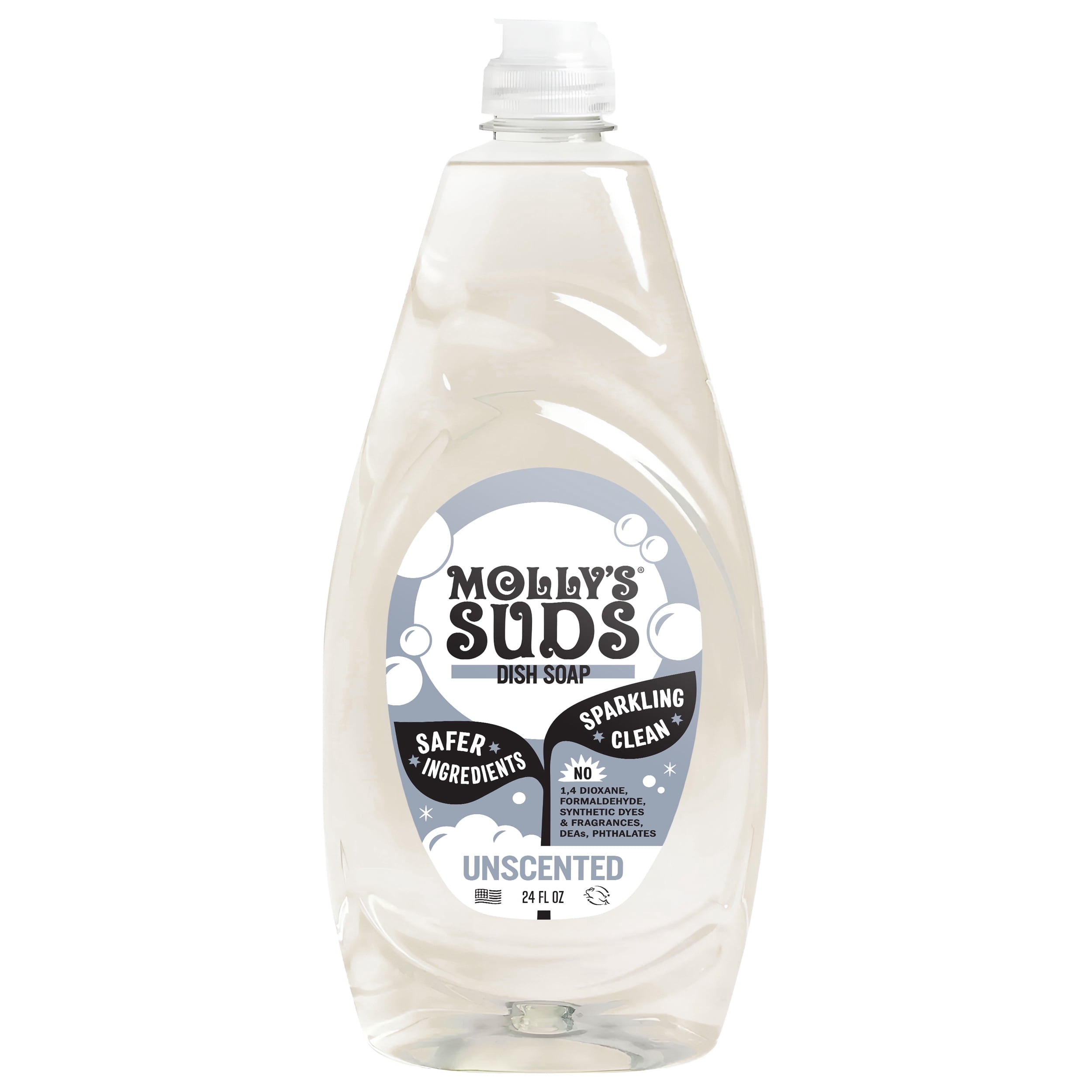 PFAS Free Liquid Dish Soap | Fragrance Free, 24 oz