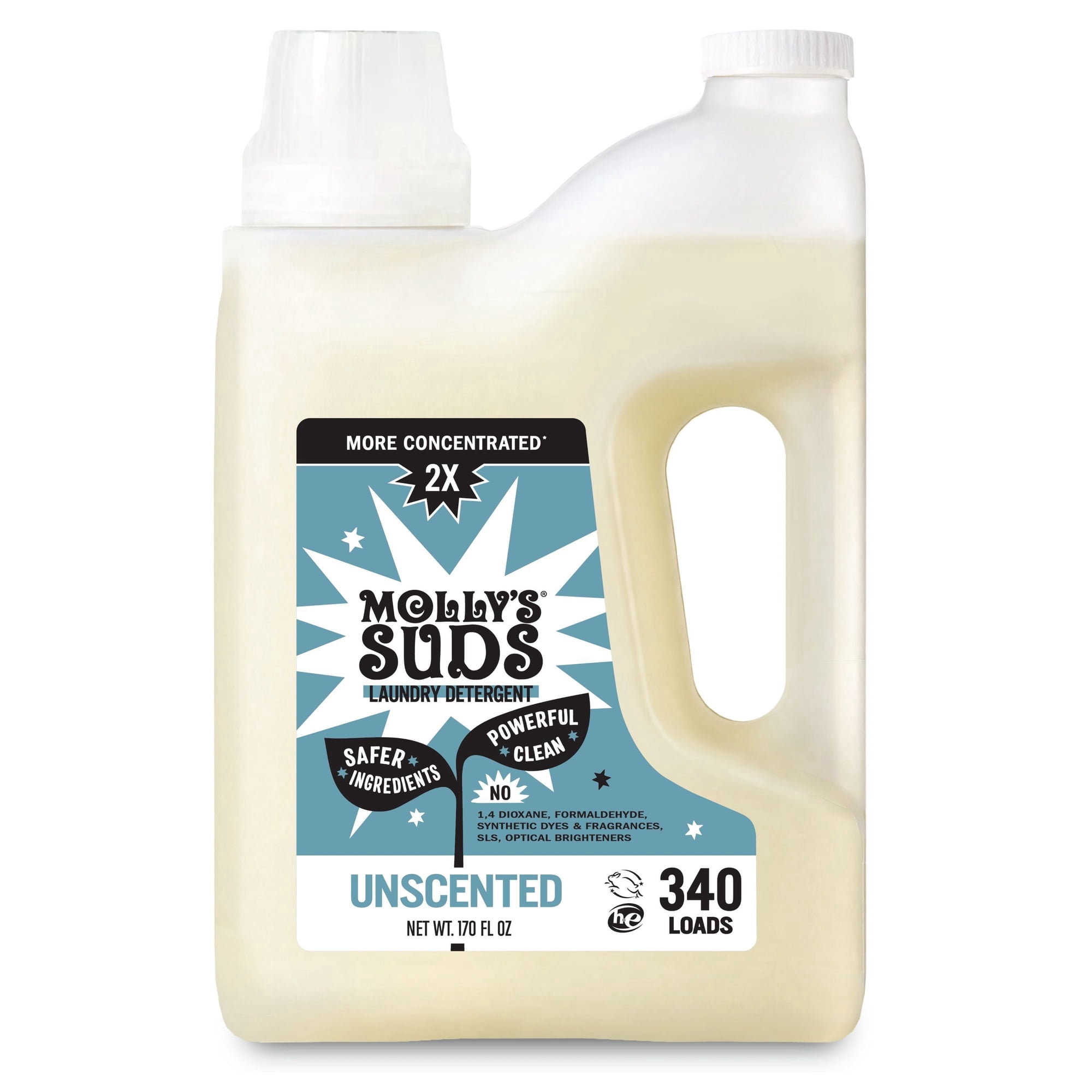 Molly's Suds Liquid Laundry Detergent Unscented (340 Loads 170 fl oz)