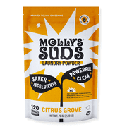 Molly's Suds Original Laundry Detergent Powder | Gentle for Sensitive Skin | Earth-Derived Ingredients, Stain Fighting | 120 Loads (Citrus Grove)