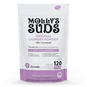 Molly's Suds Original Laundry Detergent Powder | Gentle for Sensitive Skin | Earth-Derived Ingredients | Stain Fighting | 120 Loads (Lavender)