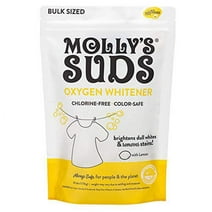 Molly's Suds Oxygen Whitener | Powerful Bleach Alternative, Chlorine Free & Color Safe | Brightens Whites and Removes Stains (Pure Lemon Essential Oil - 79 oz)