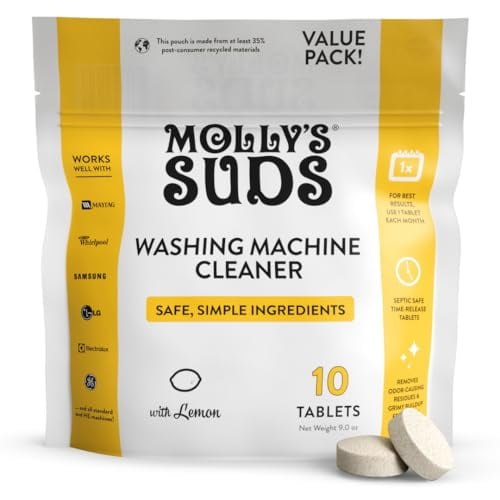 Molly's Suds Washing Machine Cleaner Removes Odors & Grime from Front