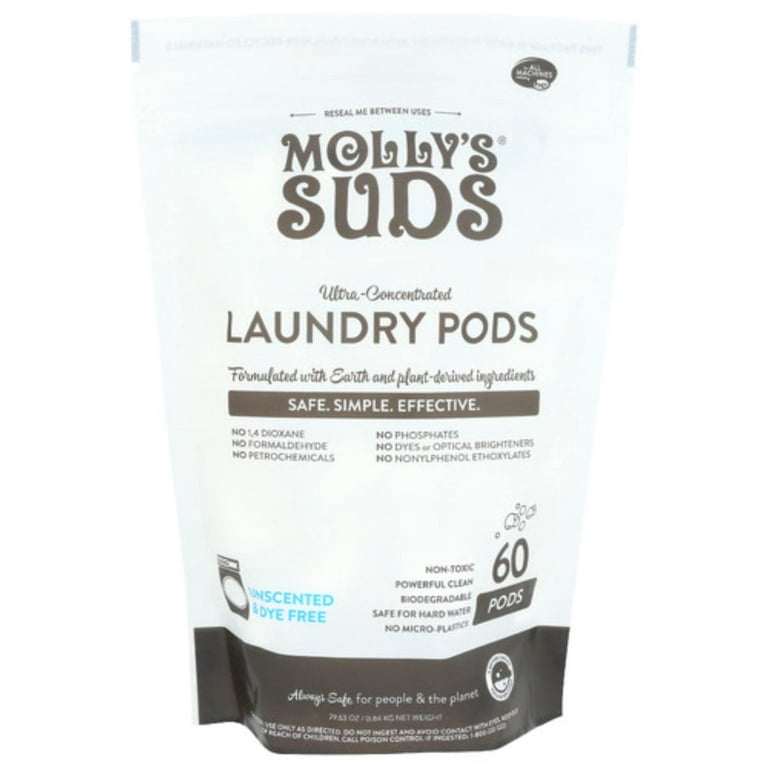 Molly Suds 29.63 oz Ultra Concentrated Laundry Detergent Pods - Unscented - 60 Count | KHCH02201148