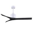 thumbnail image 1 of Mollywood 6-speed contemporary ceiling fan in Matte White finish with 52” solid matte black wood blades, 1 of 7