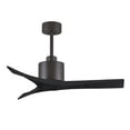 thumbnail image 1 of Mollywood 6-speed contemporary ceiling fan in Textured Bronze finish with 42” solid matte black wood blades, 1 of 6