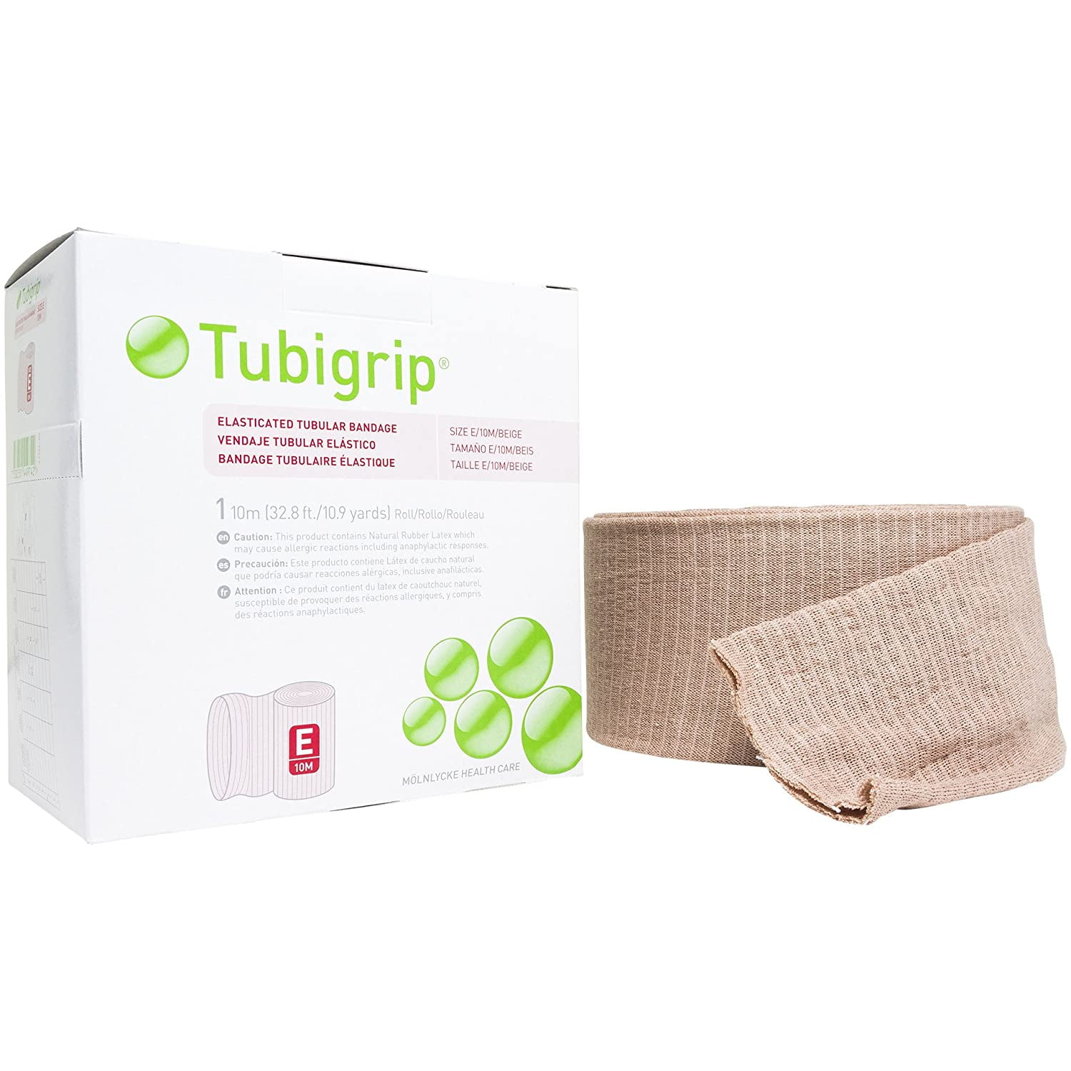 Molnlycke 1448 Tubigrip Tubular Bandage Size E Beige 3½ in. x 10M (Pack of 3)