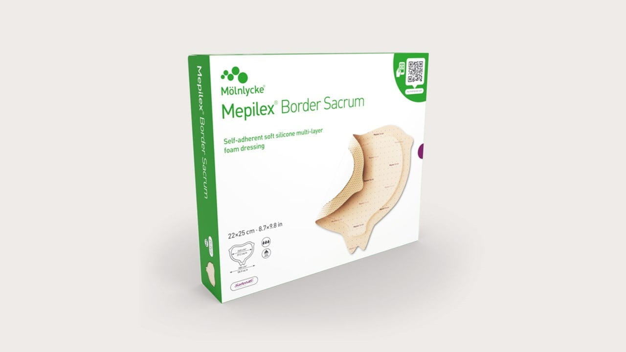 Molnlycke Adhesive Wound Dressings, Mepilex Border Foam Sacrum
