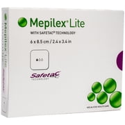 Molnlycke 284090 Mepilex Lite Silicone Foam Dressing Without Border 2-2/5 in. x 3-2/5 in. Each