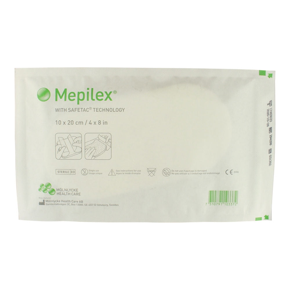 Molnlycke 294299 Mepilex Silicone Foam Dressing Without Border 4 in. x 8 in. (Each)