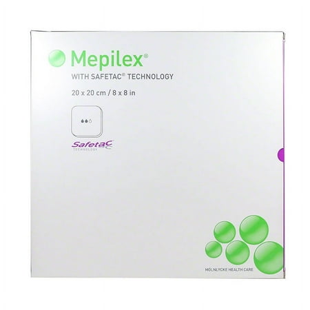Molnlycke 294499 Mepilex Foam Silicone Dressing Without Border Foam 8 in. x 8 in. (Case of 20)
