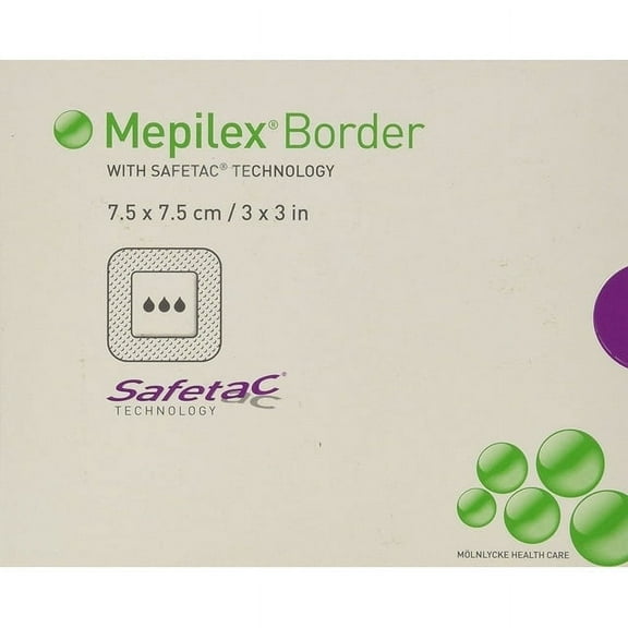 Molnlycke Mepilex Border Silicone Foam Adhesive Bandage 3 in. x 3 in.