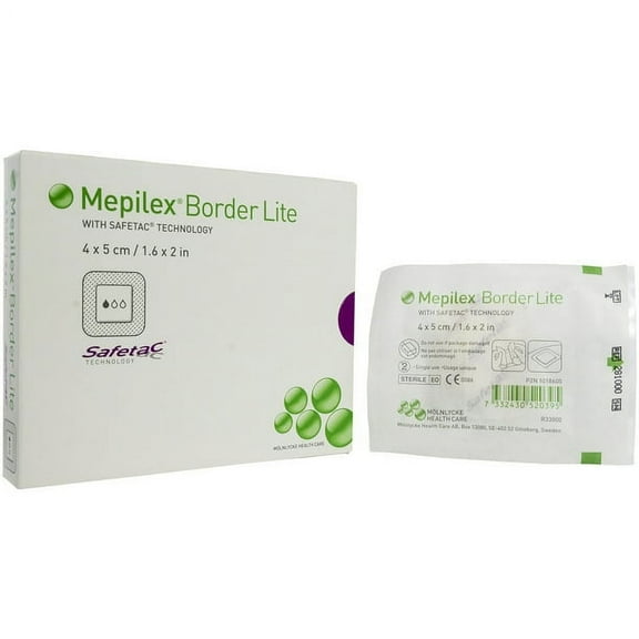 Molnlycke Mepilex Lite Silicone Foam Dressing 1.6x 2 Square 10 Ct | Absorbent Mepilex Border Foam Dressing | Waterproof Dressing for Wounds | Hydro Bandaids | Wound Dressing