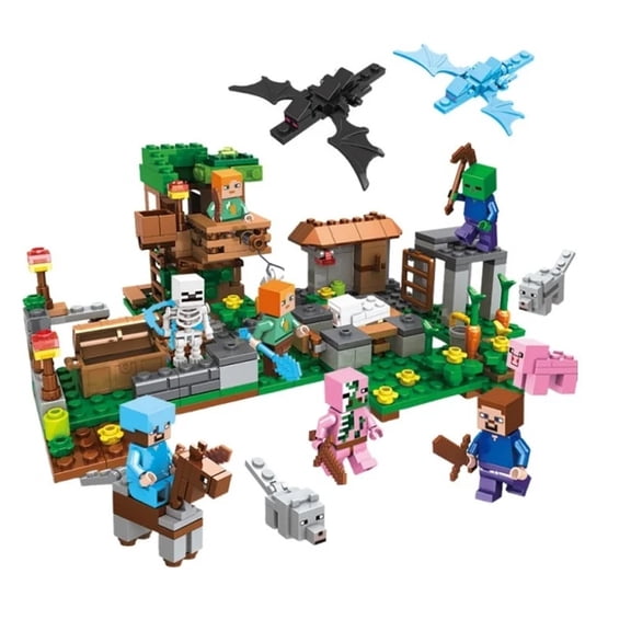 Moloka Manor Pixel Mansion Construction Playset, Luxury Estate Building Toy with Multi-Room Interior and Exterior Details, Premium Building Bricks Set, Gift for Pixel World Collectors and Hobbyists