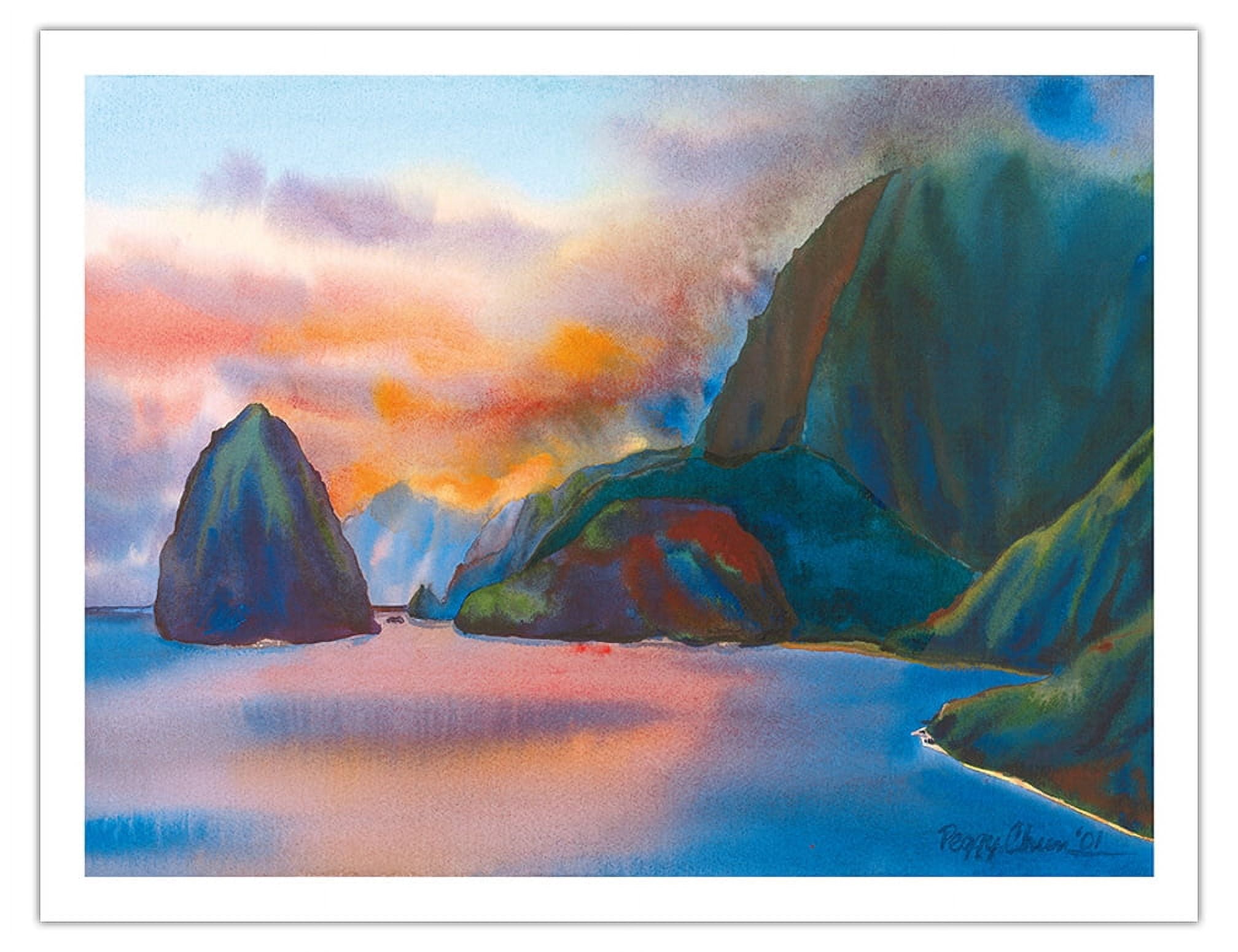 Vintage Hawaii 'Isle O' Dreams' Art Print - 24x32 Inch Unframed, Fine Art Matte Paper, 1930s Style Postcard