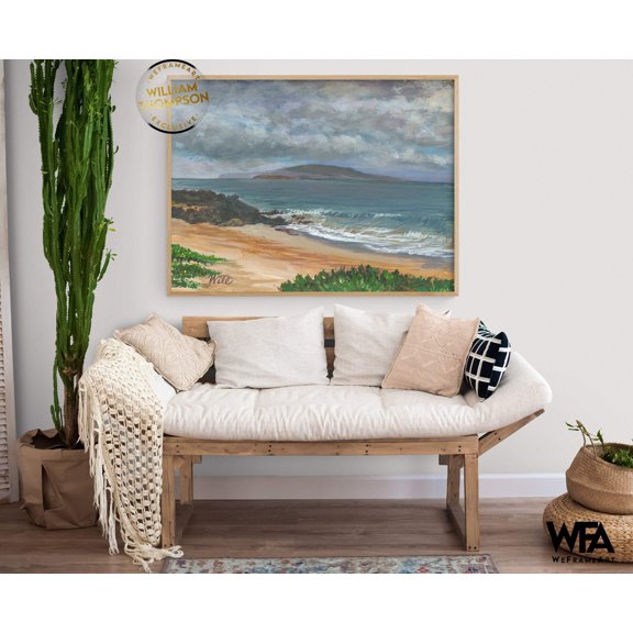 Molokini Lanai Snorkeling Adventure Maui Wall Art, Maui Original Painting Print, Maui Resort Master Suite Wall Art Poster